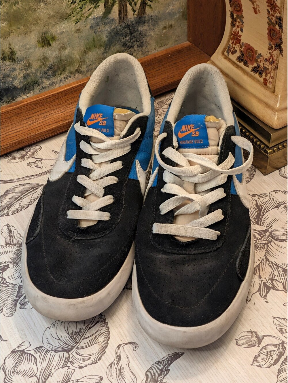 Nike SB Heritage Vulc Black Signal Blue Men's Size 9